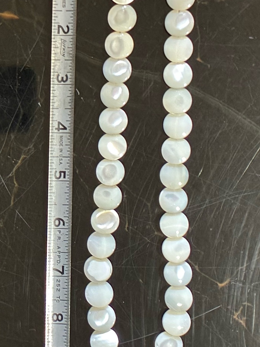 Elegant White Mother-of-Pearl Beaded Necklace